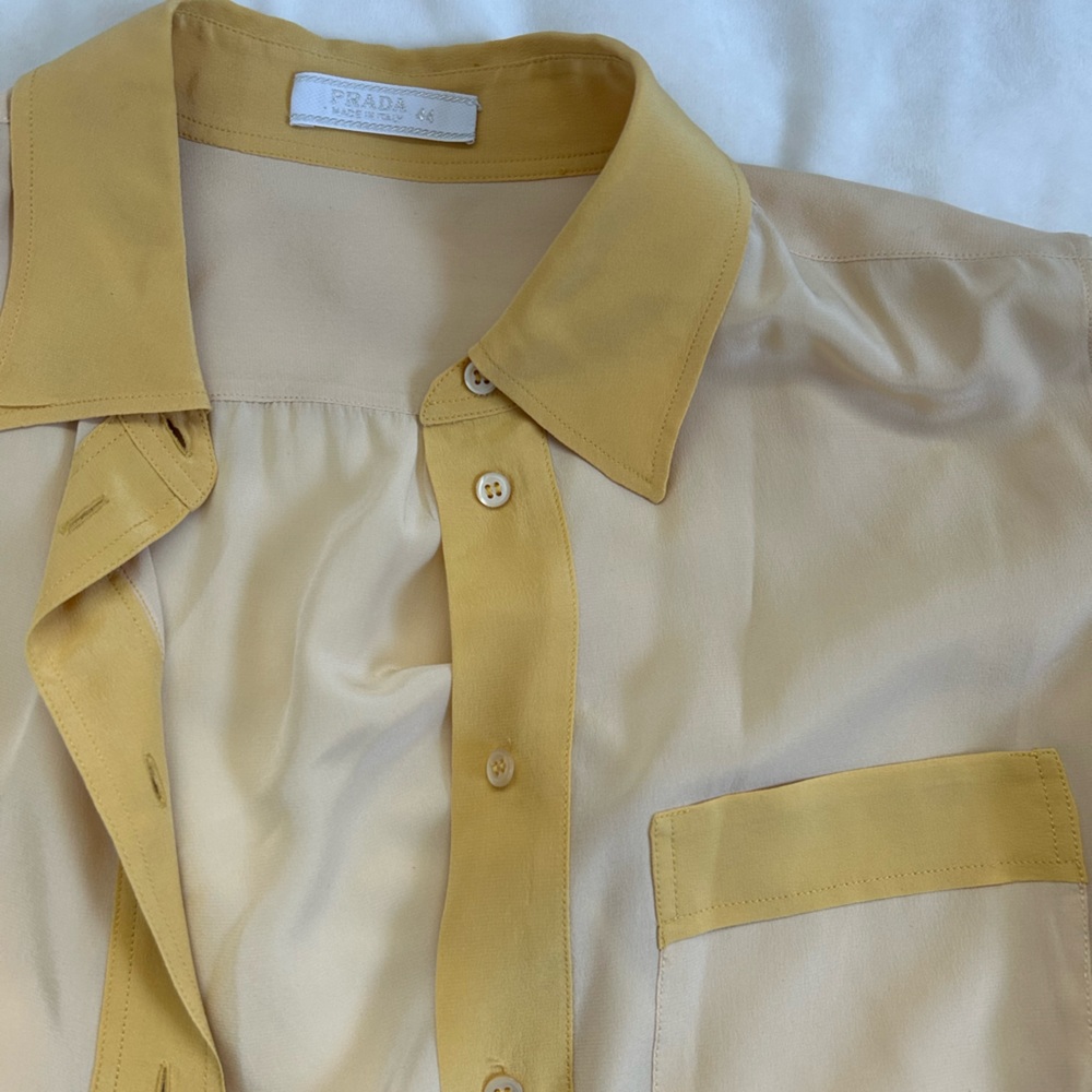 100% silk, vintage Prada shirt